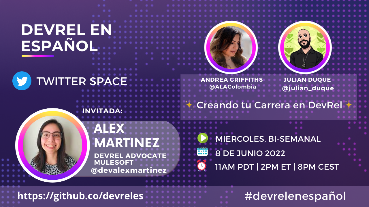 Dev Rel en Español con Alex Martinez