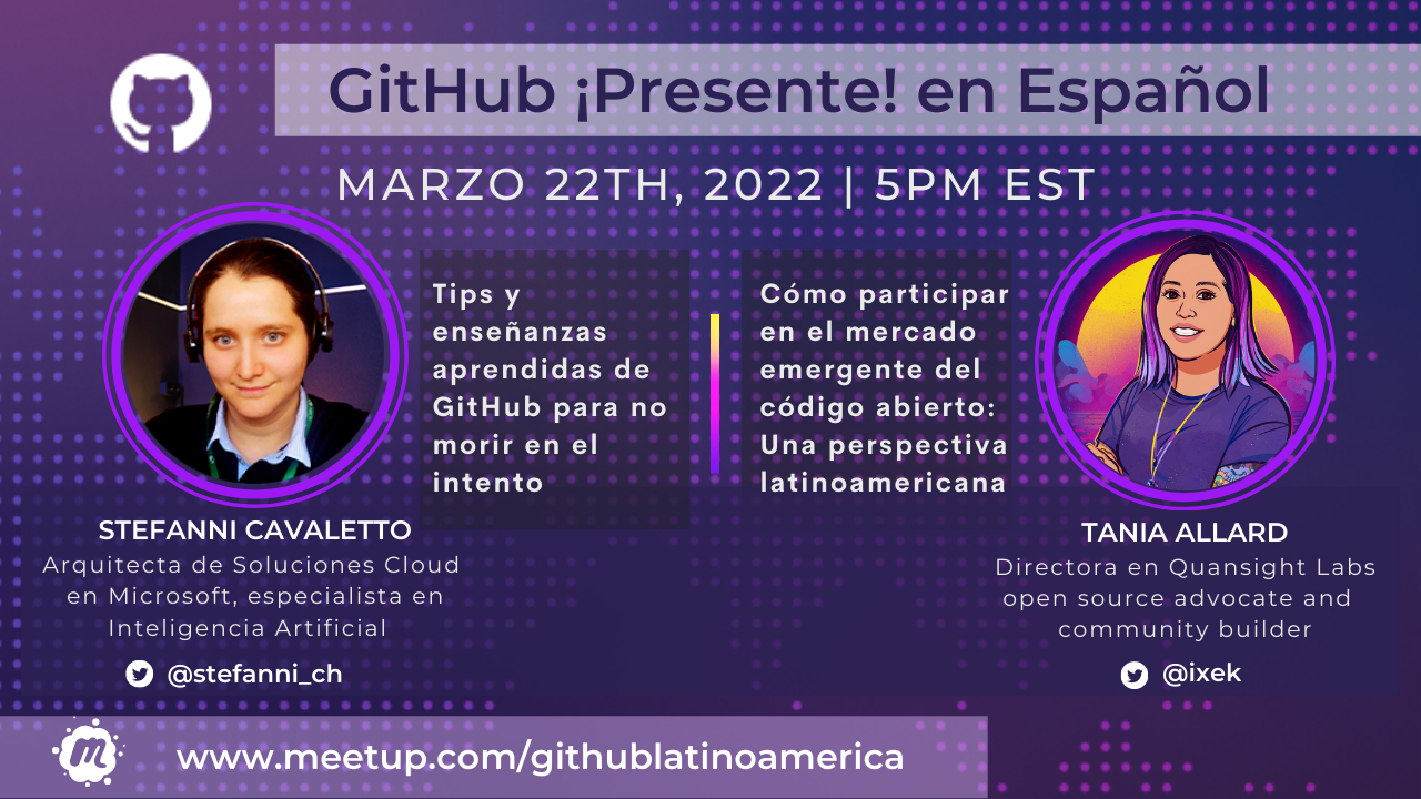 GitHub Presente con Stefanni Cavaletto y Tania Allard